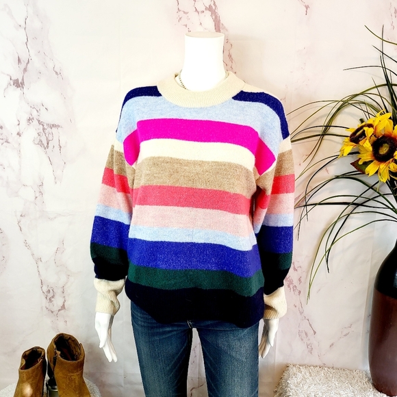 New GAP candy stripe super soft sweater - Picture 3 of 7